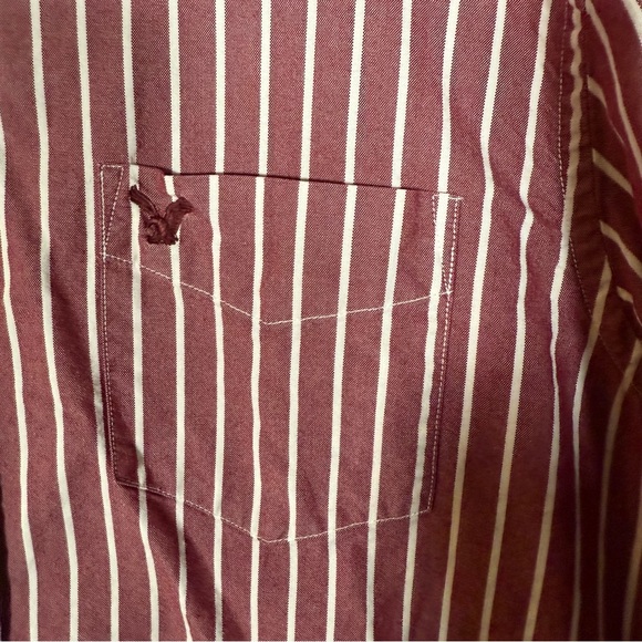 Men’s American Eagle Oxford Vintage Fit Striped Long Sleeve Button Down XXL - Picture 4 of 7